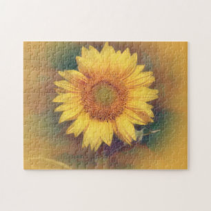 Quebra-cabeça de Arte Amarelo da Flor Sunflower