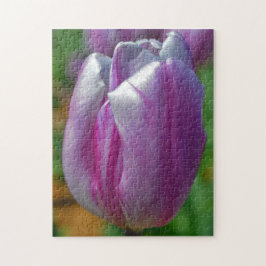 Quebra-cabeça de Arte da Flor de Tulipas Roxas