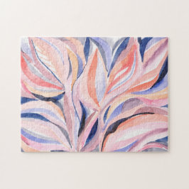 Quebra-cabeça de Arte de Aquarela Botânica Colorid