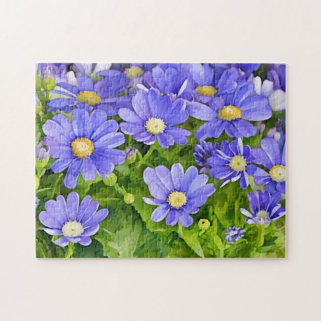 Quebra-cabeça de Arte de Jardim de Flor de Margari (Horizontal)