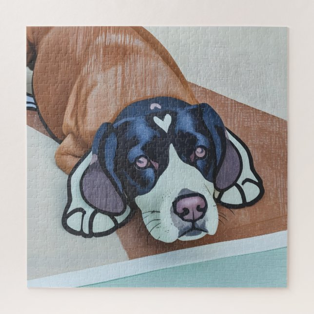 Quebra-cabeça de Arte de Puppia com Ponta do Coraç (Vertical)