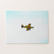 Quebra-cabeça de Arte do Avião Propulsor Amarelo