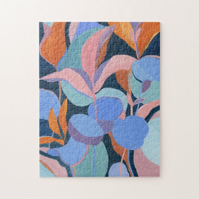 Quebra-cabeça de Arte em Aquarela Abstrata Botânic (Vertical)