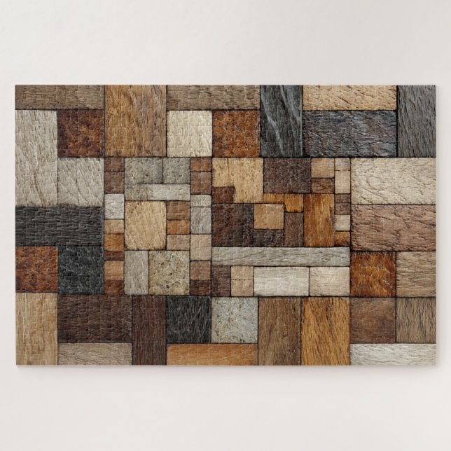 Quebra-cabeça de Arte em Bloco de Madeira (Horizontal)