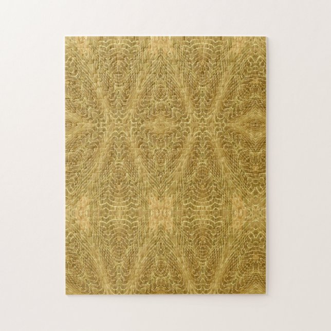 Quebra-cabeça de arte geométrica abstrata dourada (Vertical)