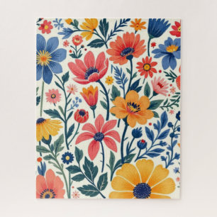 Quebra-cabeça de Arte Popular Floral