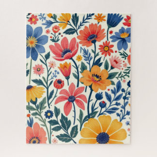 Quebra-cabeça de Arte Popular Floral