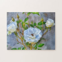 Quebra-cabeça de Arte Rosa de Jardim de Três Rosas