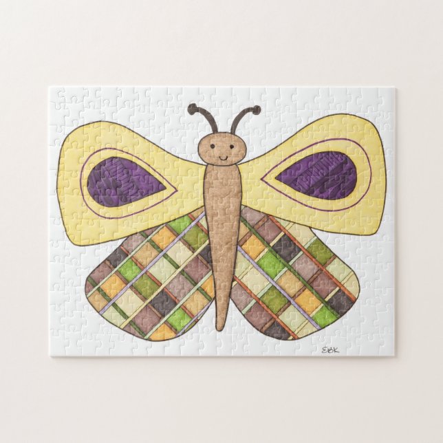 Quebra-cabeça de Arte Única - Borboleta 3 - Erin B (Horizontal)