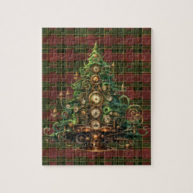 Quebra-cabeça de Árvore de Natal Steampunk (Vertical)