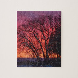 Quebra-cabeça de Árvore e Sunset