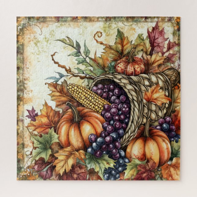 Quebra-cabeça de Autumn Cornucopia Jigsera (Vertical)
