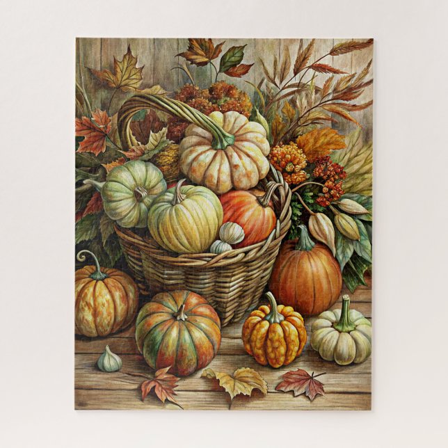 Quebra-cabeça de Autumn Pumpkins (Vertical)