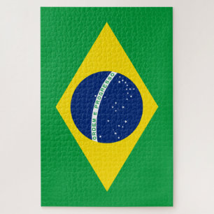 Quebra-cabeça de bandeira do Brasil