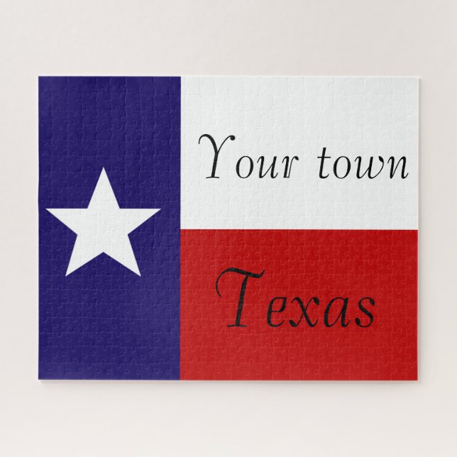 Quebra-cabeça de bandeira do Texas (Horizontal)