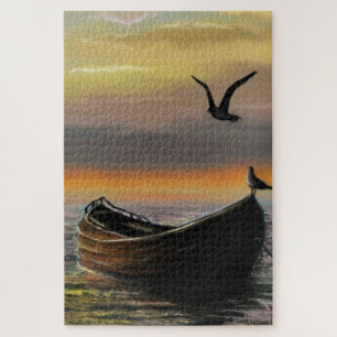 Quebra-cabeça de Barcos do Mar Sunset