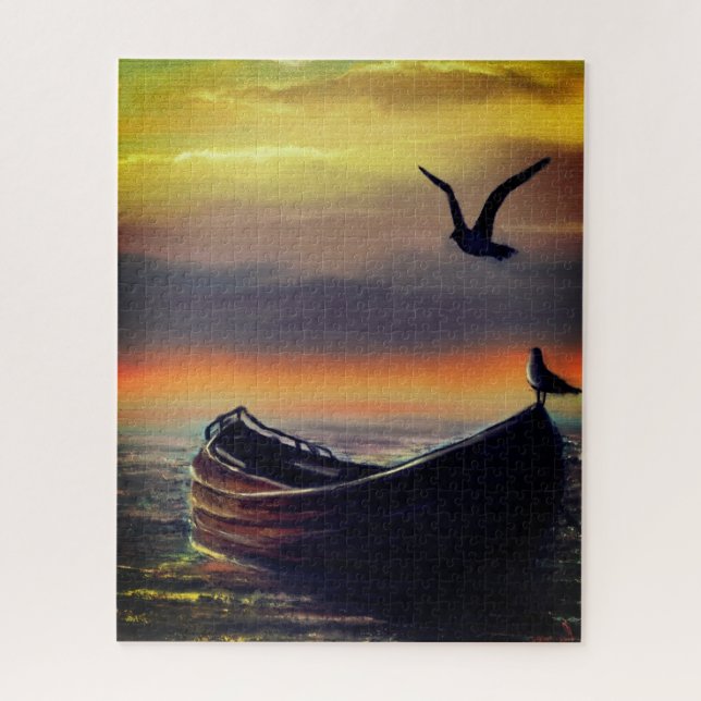 Quebra-cabeça de Barcos Sunset (Vertical)