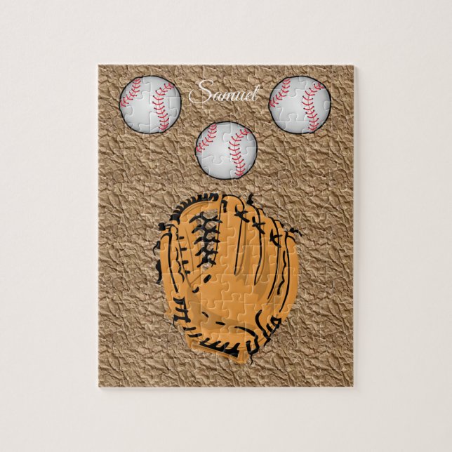Quebra-cabeça de Baseball Decorativo em Jigsera (Vertical)