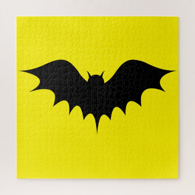 Quebra-cabeça de Bat Negro, Amarelo (Vertical)