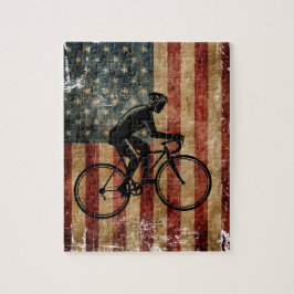 Quebra-cabeça de Bicicleta de Bandeira Americana e