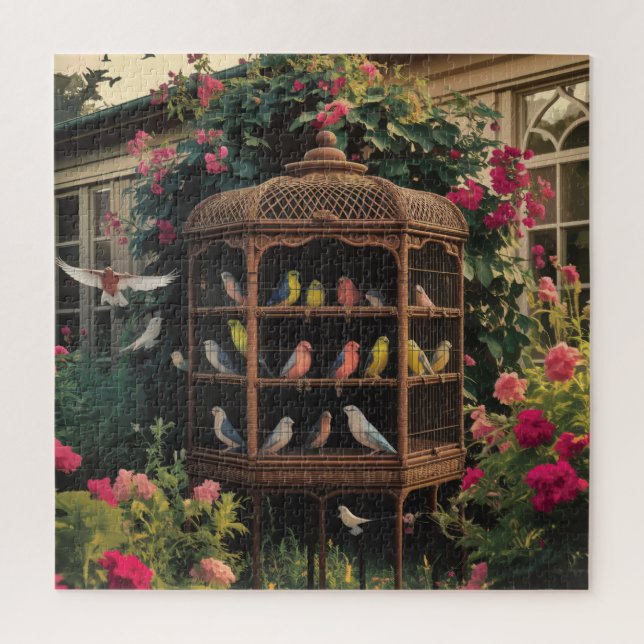 Quebra-cabeça de Birdcage do chique (Vertical)