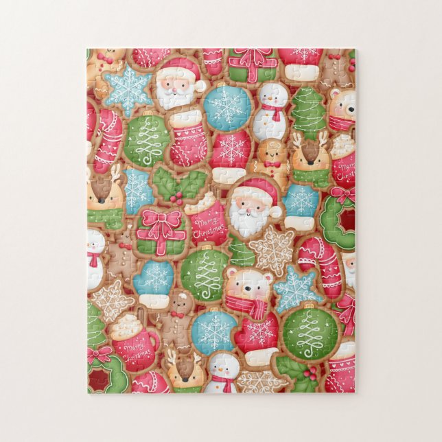 Quebra-cabeça de Biscoito de Natal de Gengibre (Vertical)