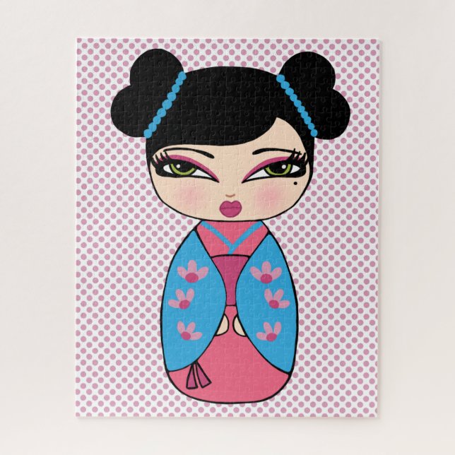 Quebra-cabeça de Bonecas Kokeshi (Vertical)