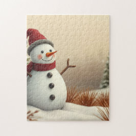 quebra-cabeça de boneco de neve