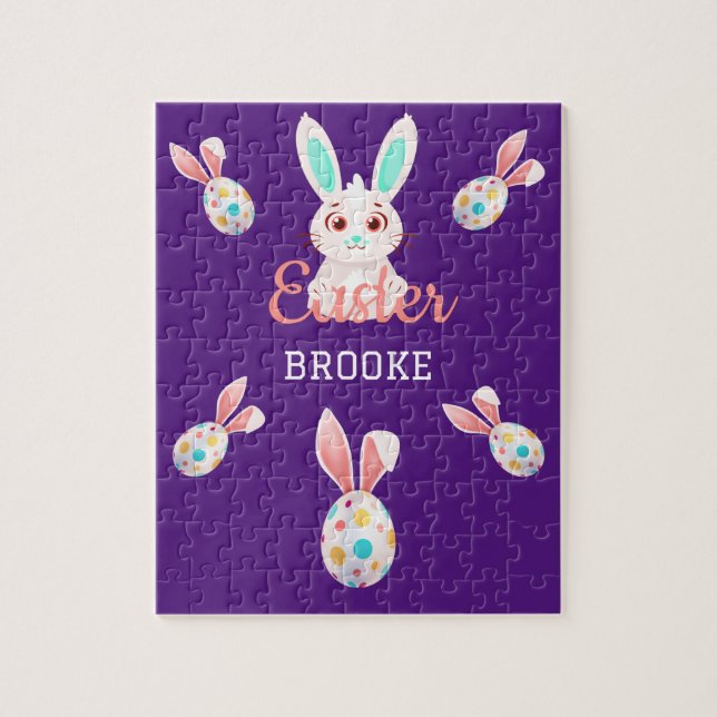 quebra-cabeça DE BUNNY COM OVOS E NOME ESPECIFICAD (Vertical)