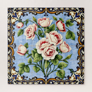 quebra-cabeça de buquê de rosas
