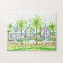 Quebra-cabeça de Cabana Tropical na Praia