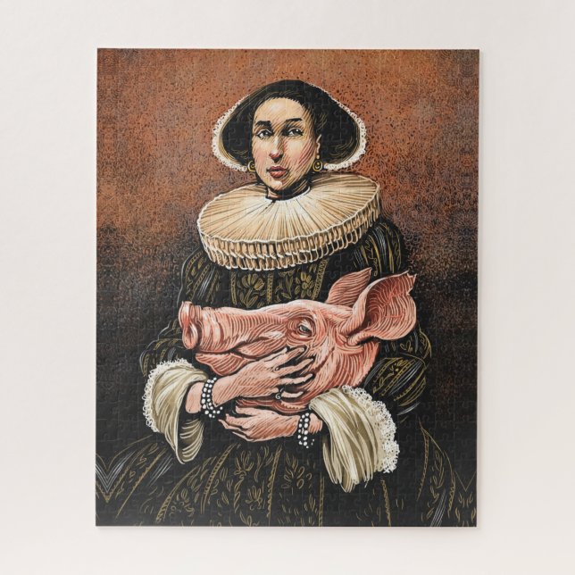 Quebra-cabeça de Cabeça de Suíno (Vertical)