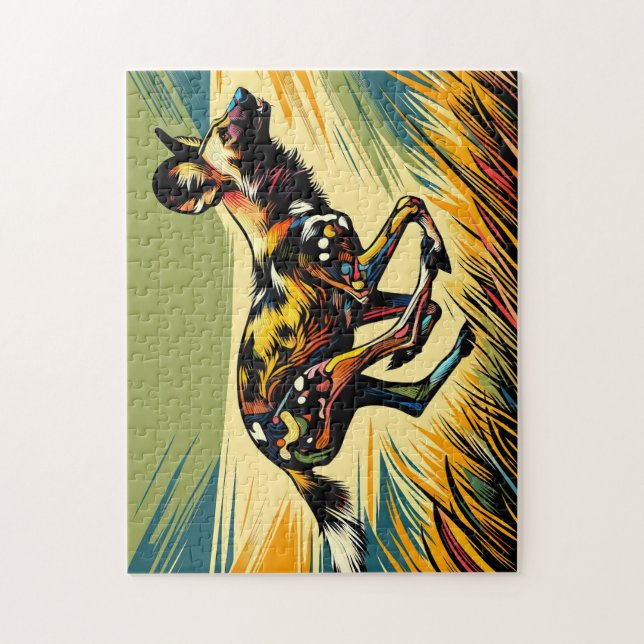 Quebra-cabeça de Cachorro Selvagem Africano (Vertical)