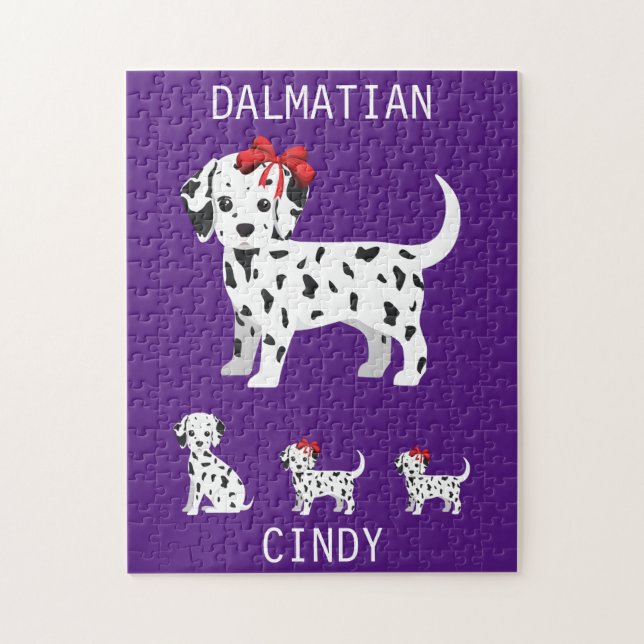 Quebra-cabeça de cachorros Dalmáticos com nome per (Vertical)