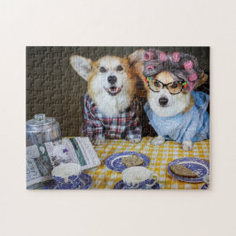 quebra-cabeça de café da manhã de Corgi