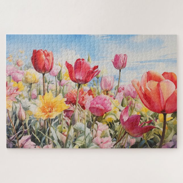 Quebra-cabeça de campo de flores, 1014 pcs. 30"x20 (Horizontal)