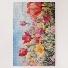 Quebra-cabeça de campo de flores, 1014 pcs. 30"x20