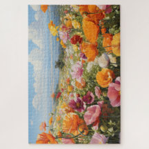 Quebra-cabeça de campo de flores, 1014 pcs. 30"x20