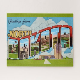 Quebra-cabeça de cartão-postal de Dakota do Norte