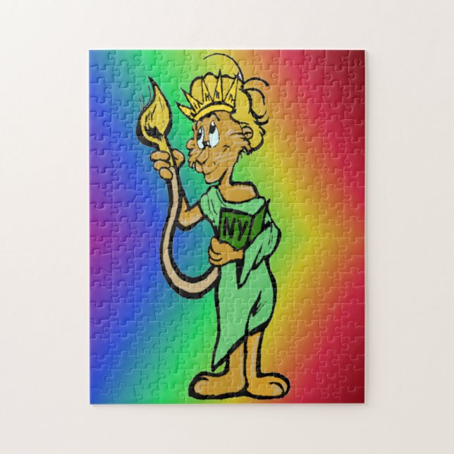 Quebra-cabeça de Cartoon: Leão de Nova York (Vertical)