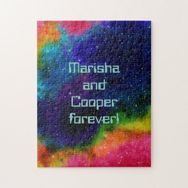 Quebra-cabeça de Casamento Galáctico Sci-Fi (Vertical)