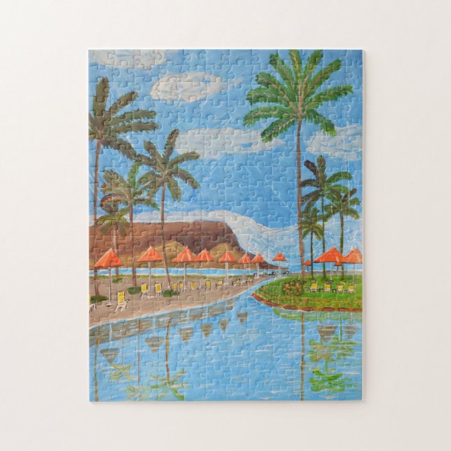 Quebra-cabeça de cena tropical (Vertical)