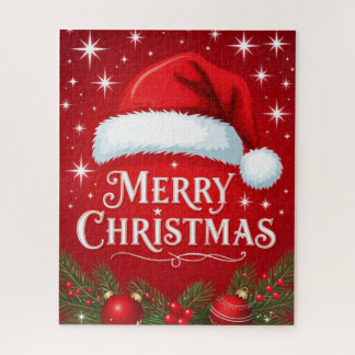 Quebra-cabeça de Chapéu de Papai Noel Natal Feliz