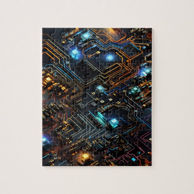 Quebra-cabeça de circuito eletrônico (Vertical)