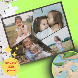 Quebra-cabeça de Colagem Personalizada de 4 Fotos