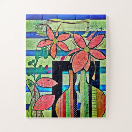quebra-cabeça de "Cortar Colagem de Flor"