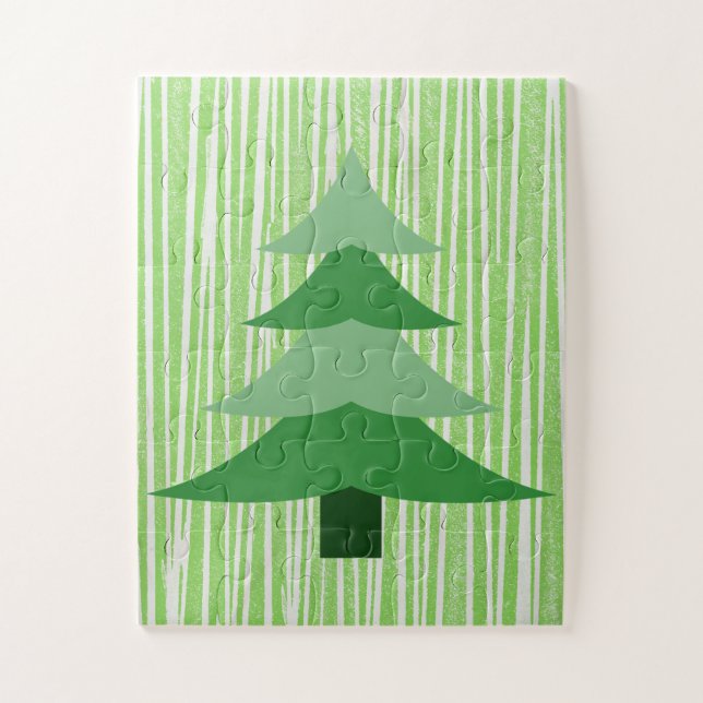 Quebra-cabeça de Criança de Árvore de Natal do Est (Vertical)