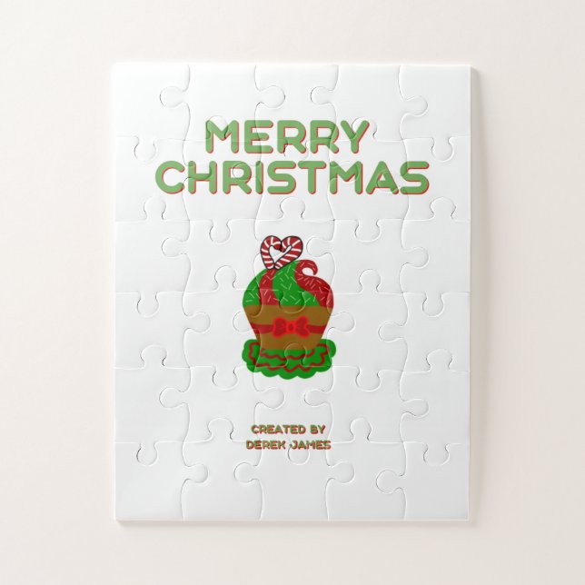 Quebra-cabeça de Cupcake de Natal (27,94 cm x 35,5 (Vertical)