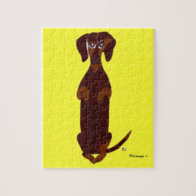Quebra-cabeça de Dachshund Sidney (Vertical)
