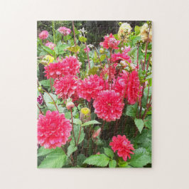 Quebra-cabeça de Dahlias Rosa Profundo